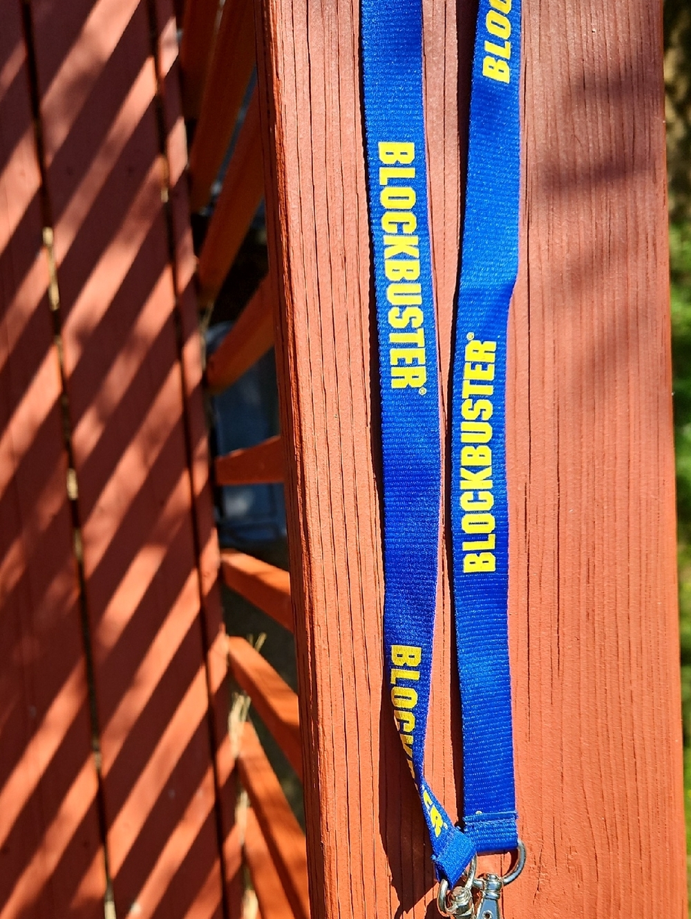 Vintage Rare Original Blockbuster Blue Logo Lanyard